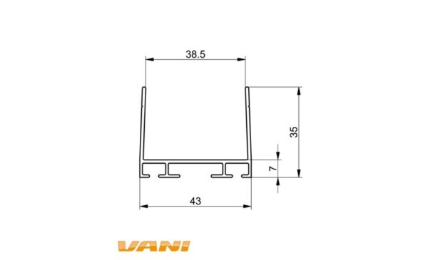 Top- en bodemprofiel | 40 mm panelen - Afbeelding 2