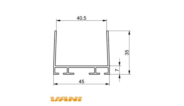 Top- en bodemprofiel | 42 mm panelen - Afbeelding 2